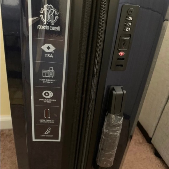 Roberto Cavalli Classic Logo Embossed Hardside Spinner Lugage - Picture 5 of 12